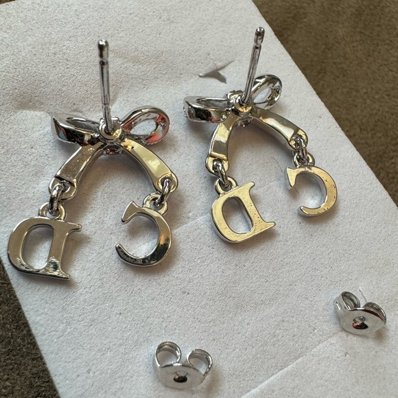 Dior Pink Bow Earrings - Picture 2 of 3